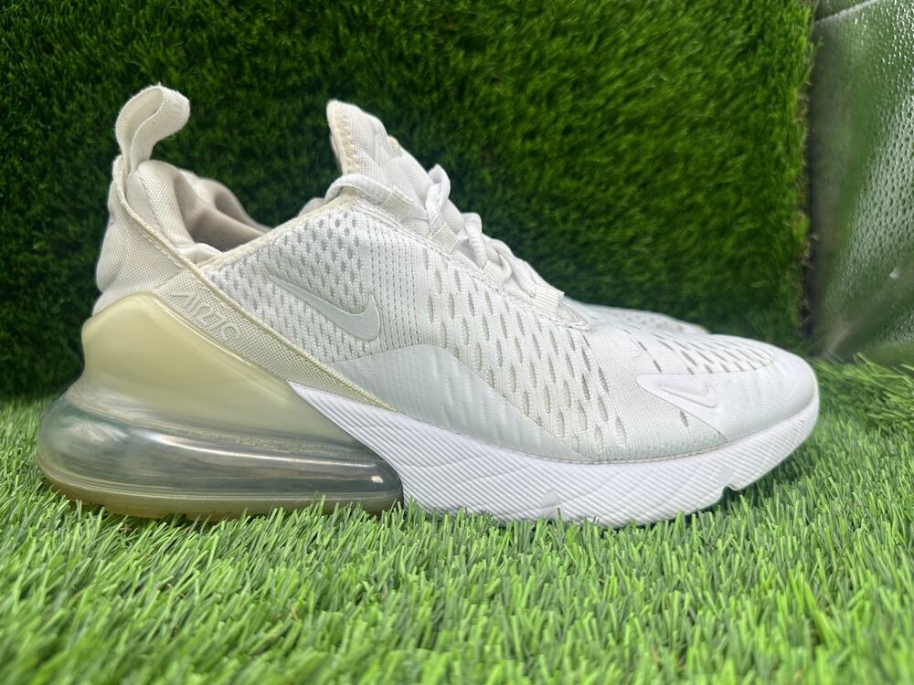 Nike Air Max 270 943345-103 Athletic Sneaker Boys 6.5 White Synthetic Cushioned